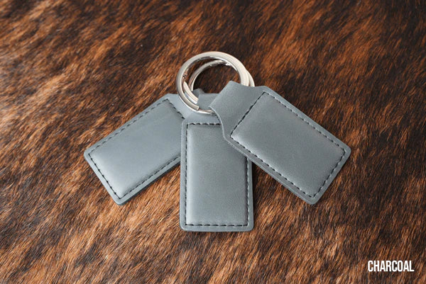 Laser Engraved Leather Keychains