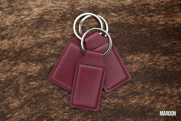 Laser Engraved Leather Keychains