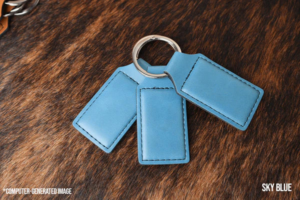 Laser Engraved Leather Keychains
