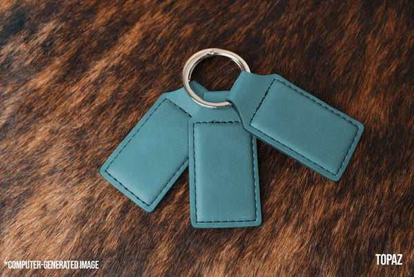 Laser Engraved Leather Keychains