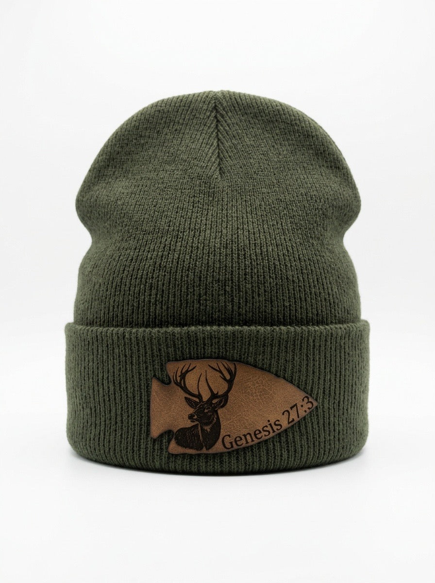 Beanies with Leather Patch