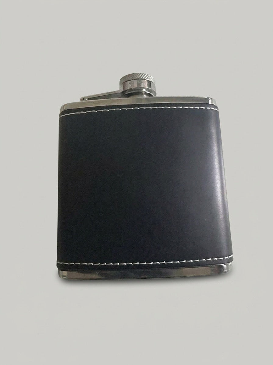 6oz Engraved Leather Flasks