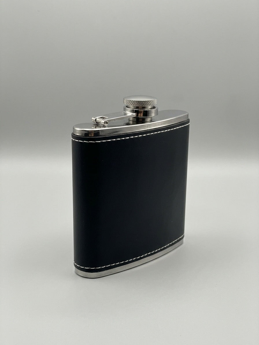 6oz Engraved Leather Flasks