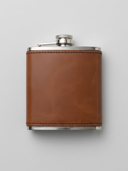6oz Engraved Leather Flasks