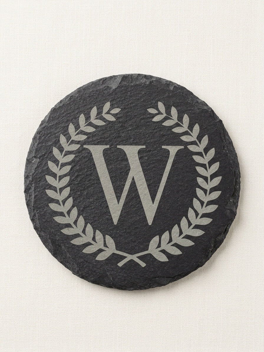 Round Slate Coasters - set of 4