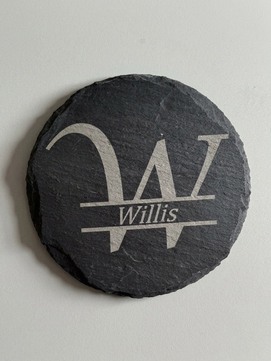 Round Slate Coasters - set of 4